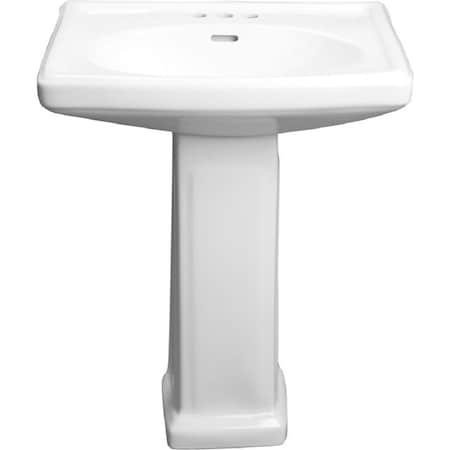 Proflo White Vitreous China Traditional Pedestal Sink Top PROPFACC14104WH